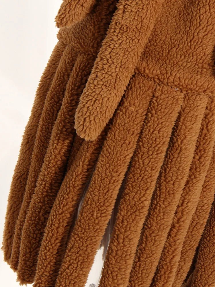 Plush Ursula Belted Wool Coal
