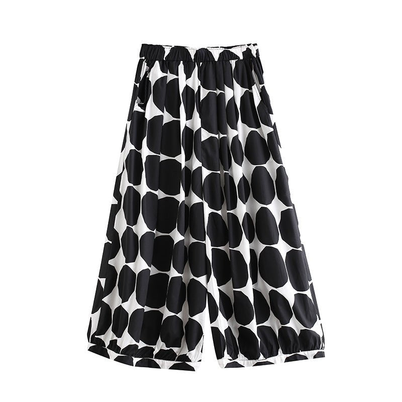 Polka Dots Wide Leg Pants