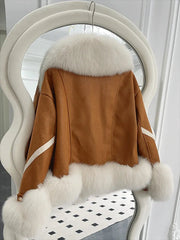 Posh Fur Suede Velvet Coat