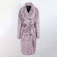 Printed Faux Fur Jacket