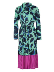 Printed Pleated Dress