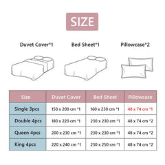 Simple Bedding Set White Leaf Pillowcase Duvet Cover Bed Linen Sheet Single Double Queen King Nordic Quilt Covers 220x240