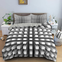 3D Duvet Cover Psychedelic Abstract Double 210x210 Bedding Set 2/3pcs Quilt Cover With Zipper Closure King Size Comforter Cover