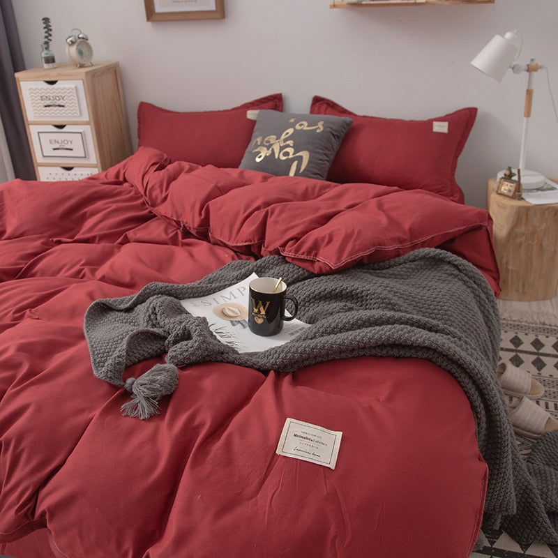 Bedding Set Bed Linen 2 Bedrooms Duvet Cover Bedspread on The Bed Sheet Euro Couple Quilt  220x240 Nordic Covers for Bed of 150
