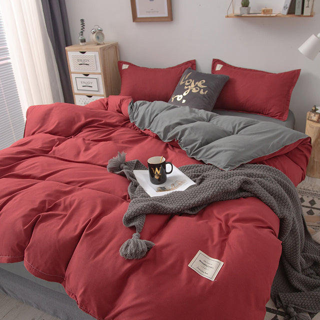 Bedding Set Bed Linen 2 Bedrooms Duvet Cover Bedspread on The Bed Sheet Euro Couple Quilt  220x240 Nordic Covers for Bed of 150