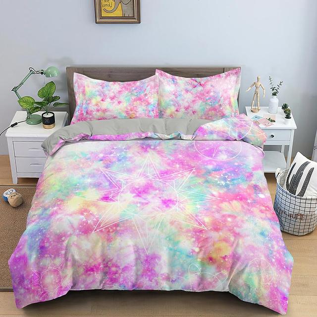 3D Printing Bedding Set Luxury Duvet Cover With Pillowcase Quilt Cover Queen King Bedding Starry Sky Pattern Comforter Cover