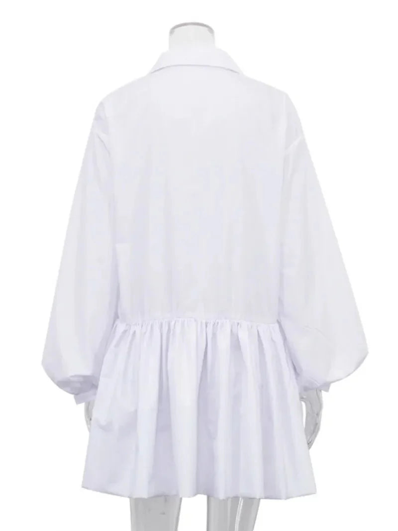 Puff Sleeve Shirt Dress