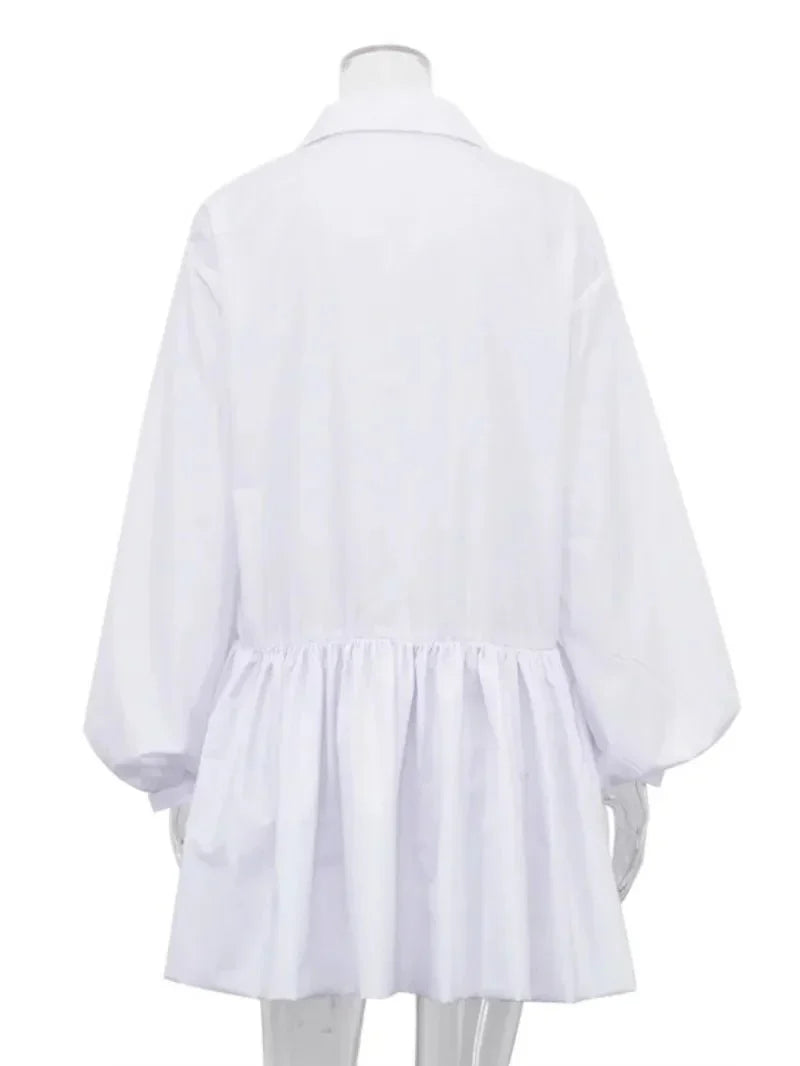 Puff Sleeve Shirt Dress