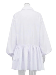 Puff Sleeve Shirt Dress