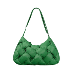 Puffy Weave Shoulder Bag