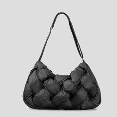 Puffy Weave Shoulder Bag