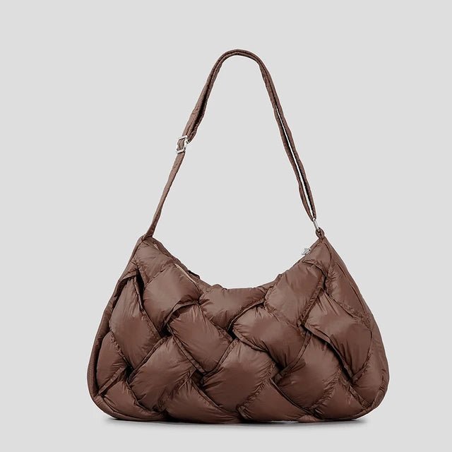 Puffy Weave Shoulder Bag