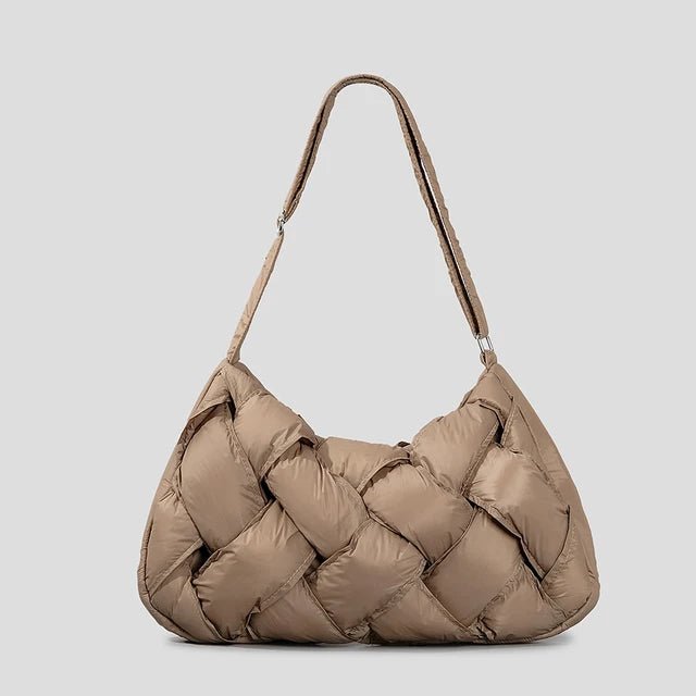 Puffy Weave Shoulder Bag