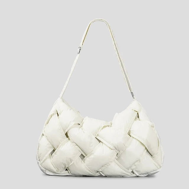 Puffy Weave Shoulder Bag