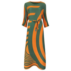 Pumpkin Swirl Pleated Dress - @workslayplay