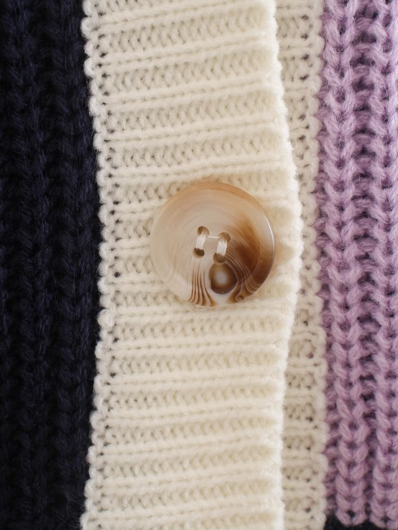 Purple Color Block Cardigan