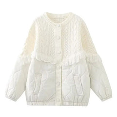 Quilted Fringe Thick Jacket