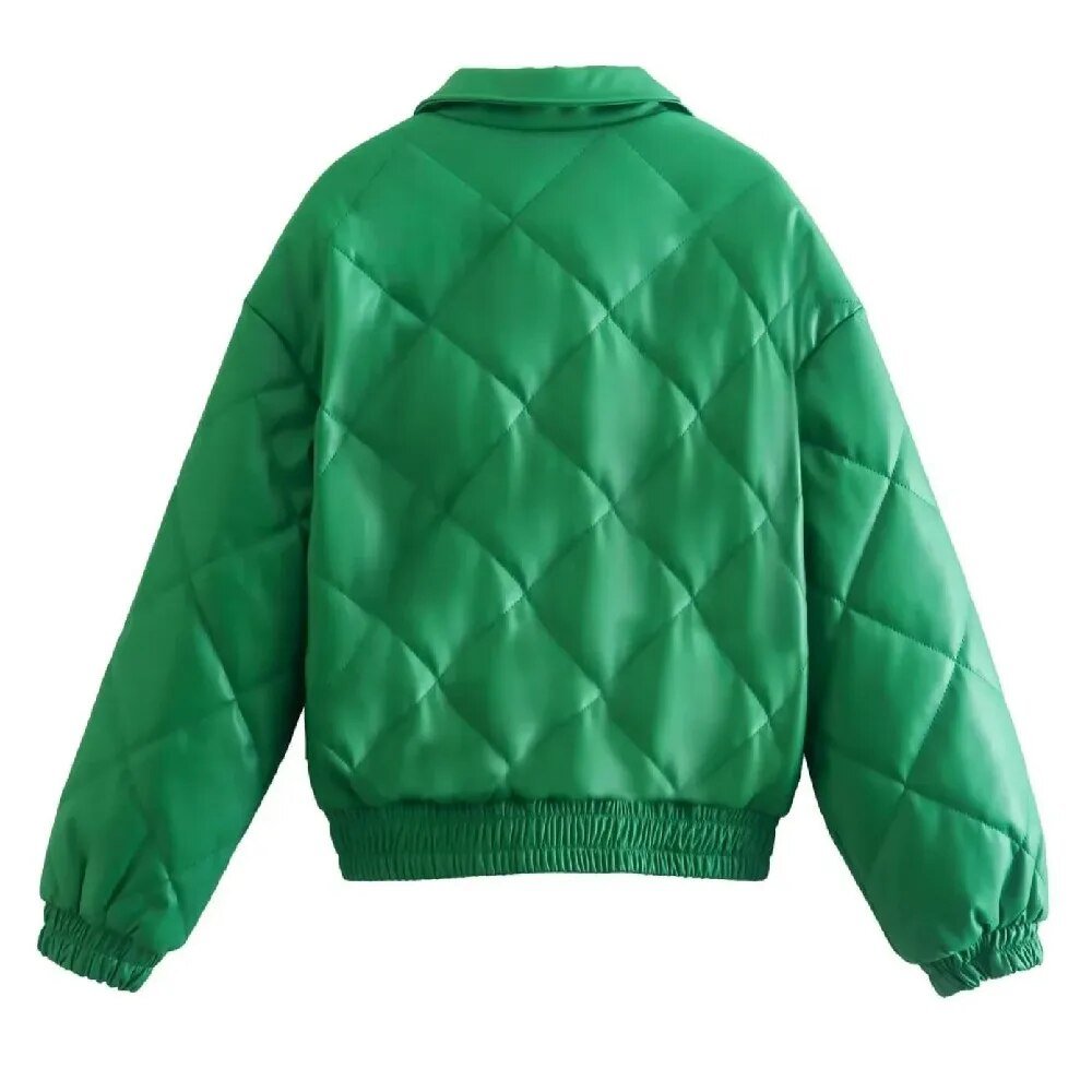 Quilted Vegan Leather Jacket