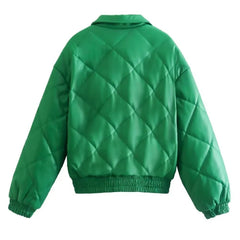 Quilted Vegan Leather Jacket