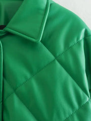 Quilted Vegan Leather Jacket