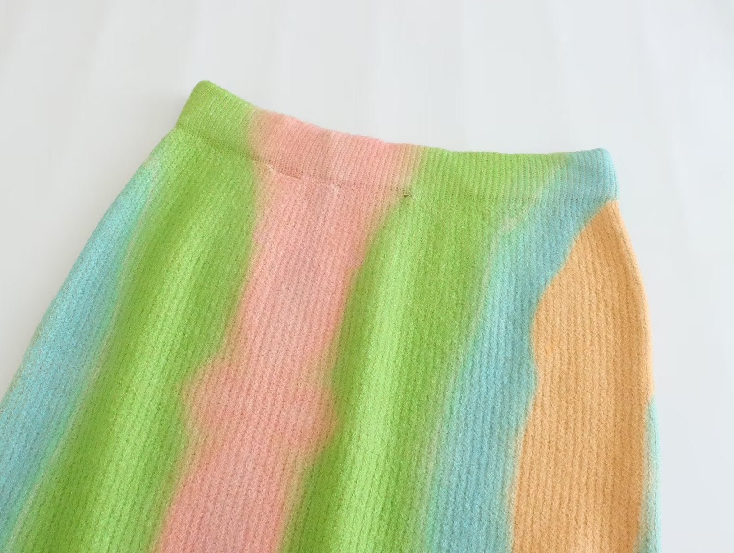 Rainbow Drip Knit Skirt