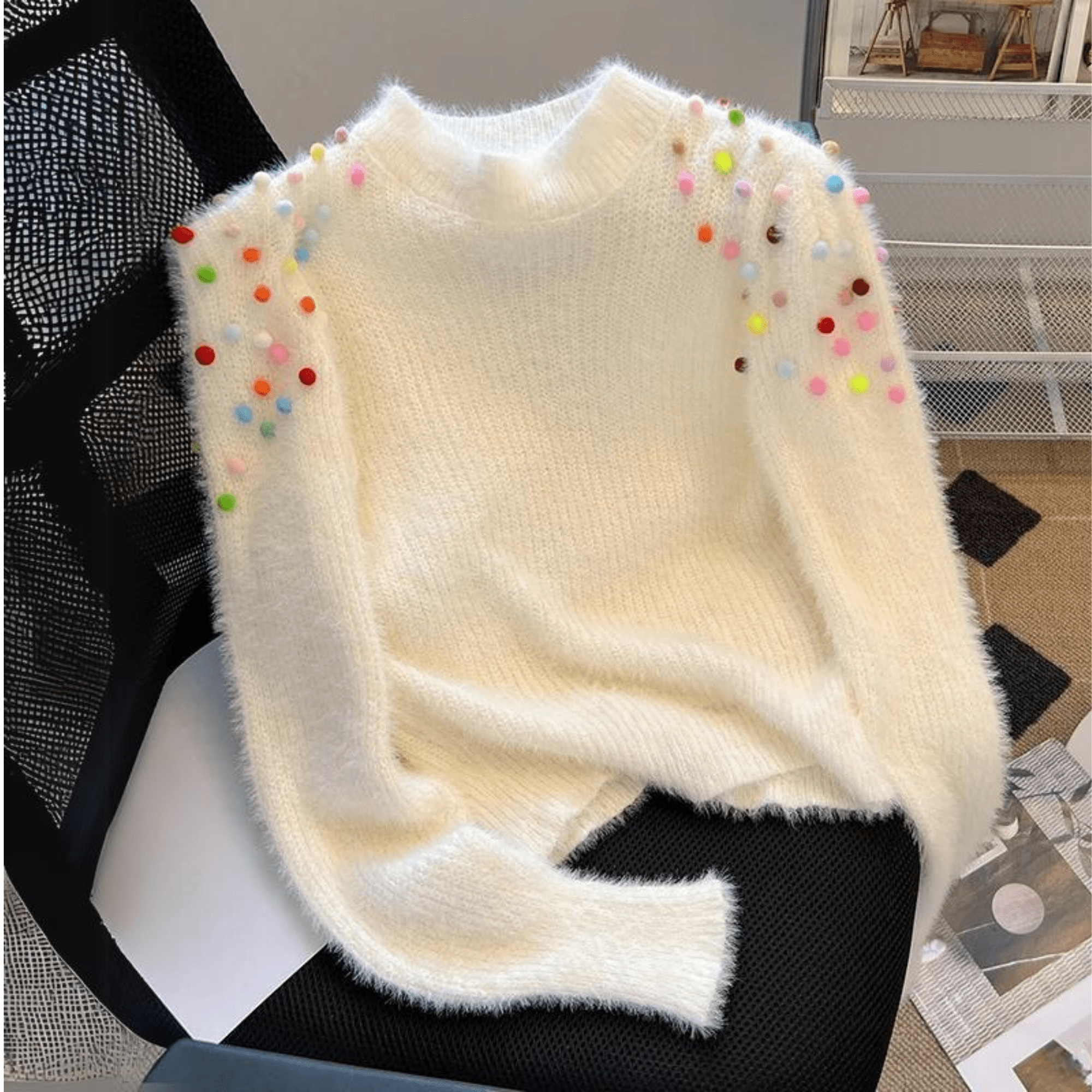Rainbow Nonpareils Knit Sweater