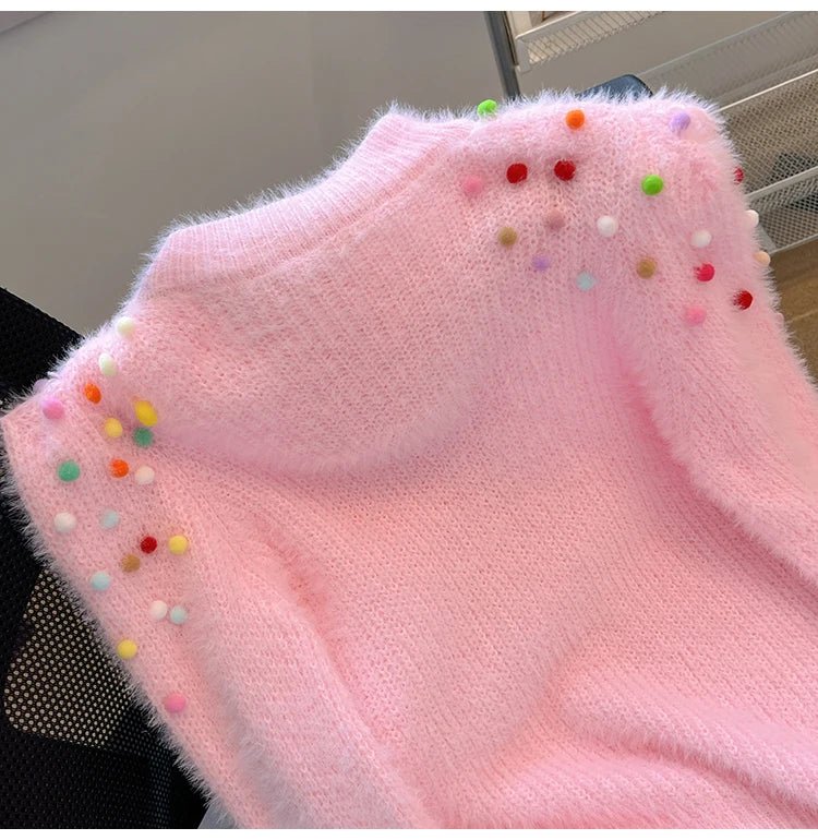 Rainbow Nonpareils Knit Sweater