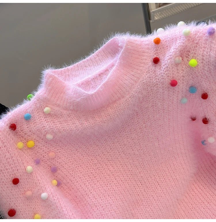 Rainbow Nonpareils Knit Sweater