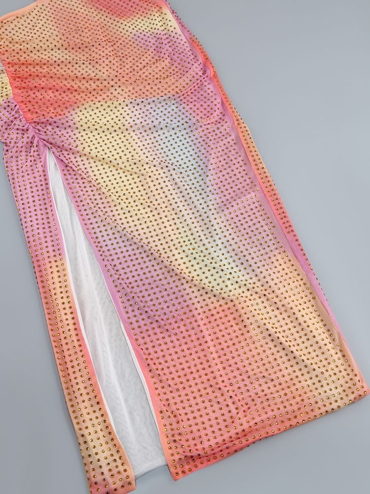 Rainbow One Shoulder Dress - @theestylishp