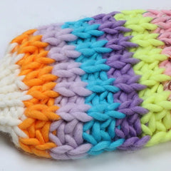 Rainbow Stripes Tassels Knit Sweater