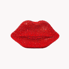 Red Lip Rhinestone Handbag