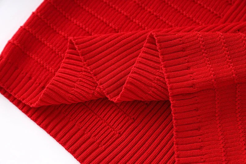 Red Wrapped Waist Bodycon Dress