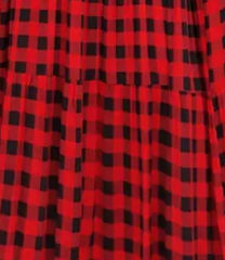 Plaid Pleated Maxi Dress