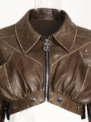 Removable Bottom Shirt Cropped Jacket