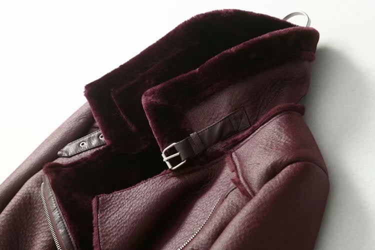 Retro Belt Faux Fur Jacket