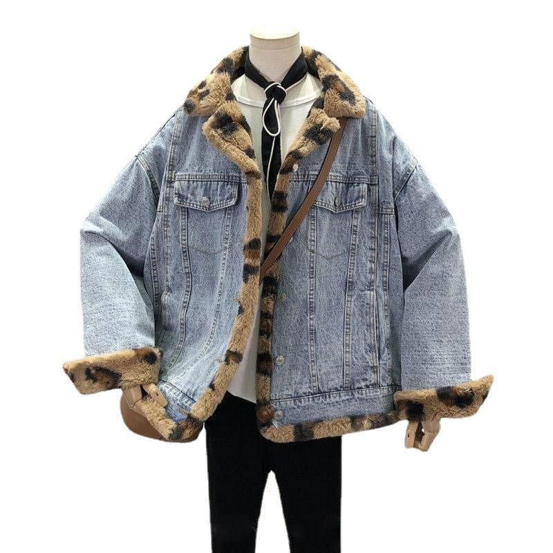 Reversible Faux Lambswool Denim Jacket
