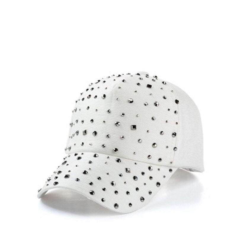 Rhinestone Adjustable Unisex Cap