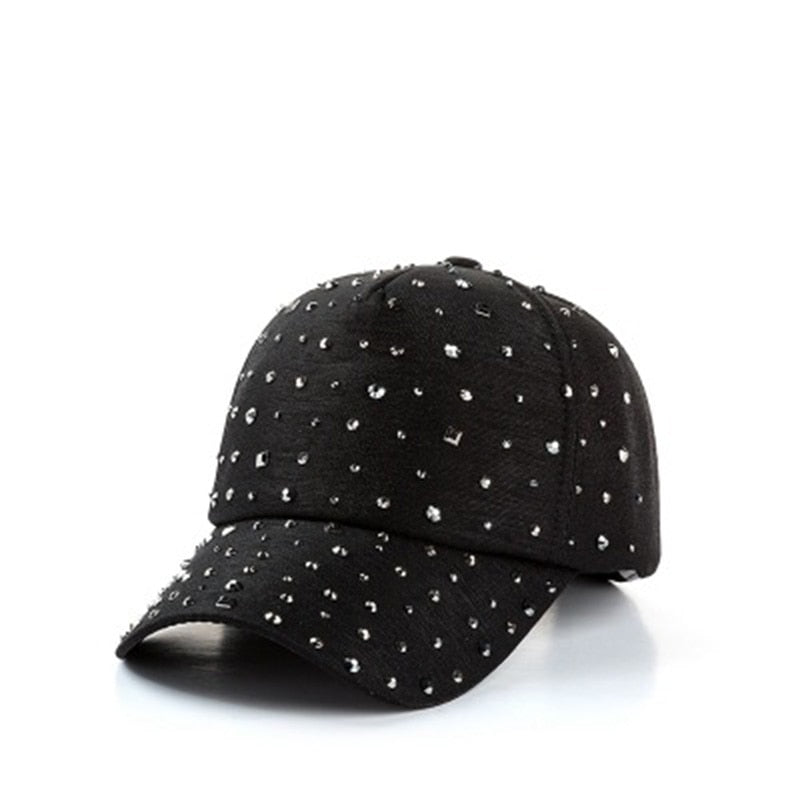 Rhinestone Adjustable Unisex Cap