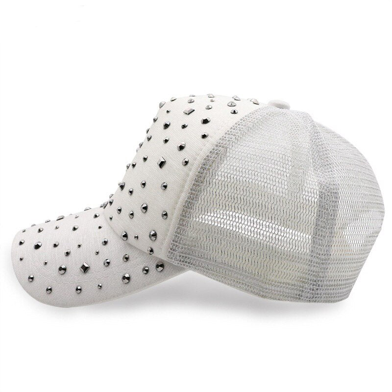 Rhinestone Adjustable Unisex Cap