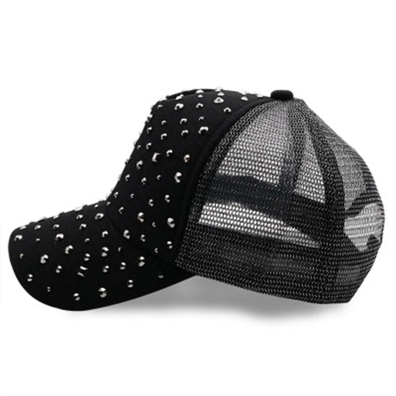 Rhinestone Adjustable Unisex Cap