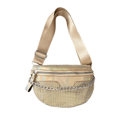 Rhinestones Chained Fanny Pack