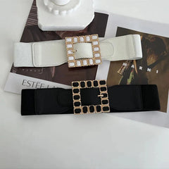 Rhinestones Square Buckle Belt