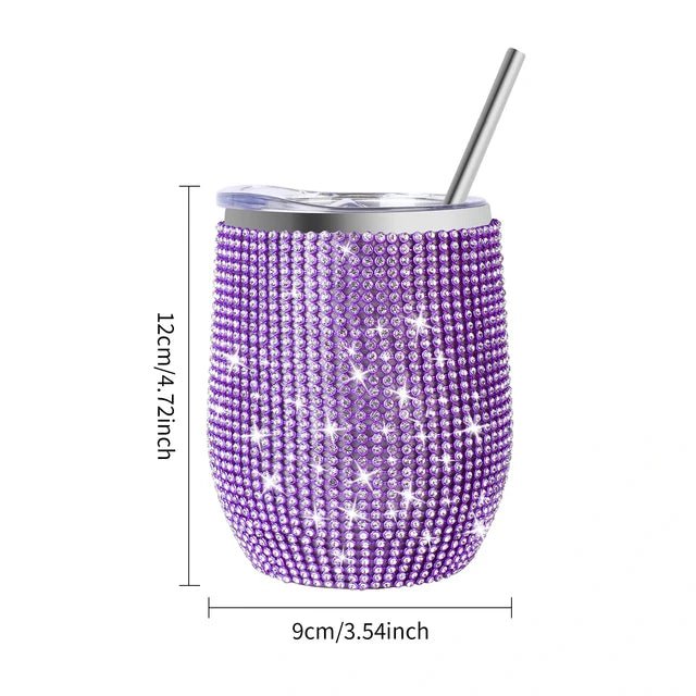 Rhinestones Stainless Steel Cup