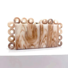 Rings Acrylic Clutch Bag