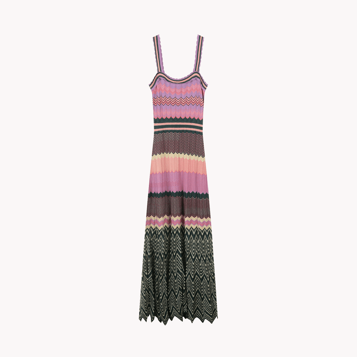 Ripple Patchwork Knit Dress