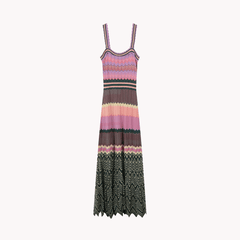 Ripple Patchwork Knit Dress