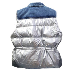 Ruched Loose Fit Sleeveless Jacket