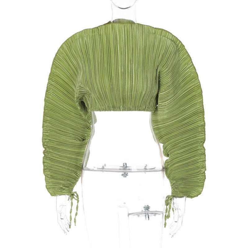 Ruched Pleated Cropped Top - @phenomenalkat