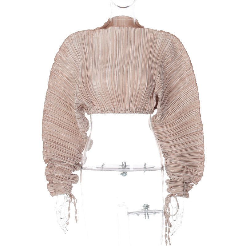 Ruched Pleated Cropped Top - @phenomenalkat