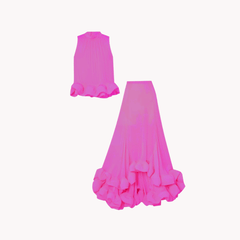 Ruffle Hem Two Piece Set